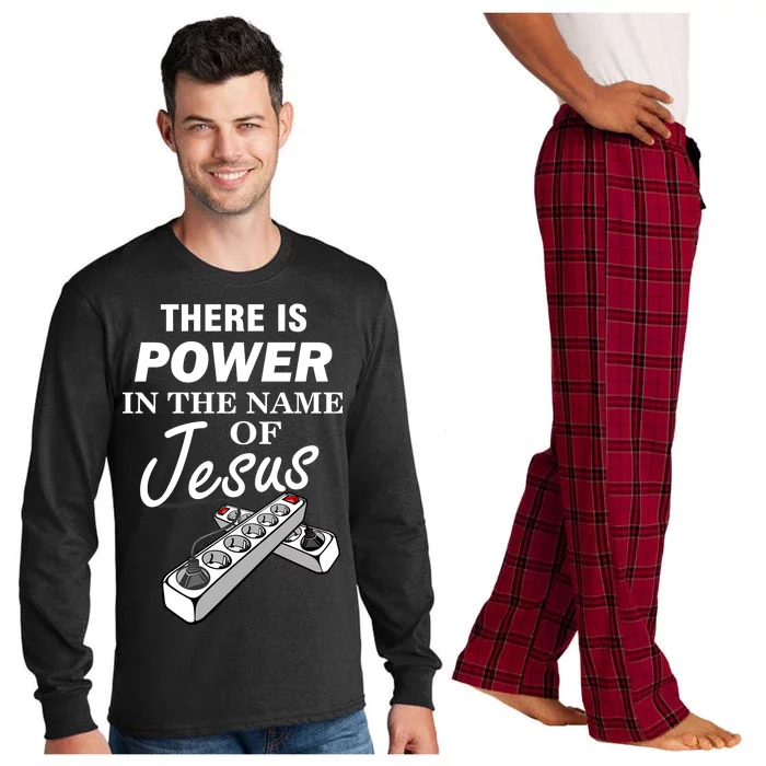 There Is Power In The Name of Jesus Long Sleeve Pajama Set