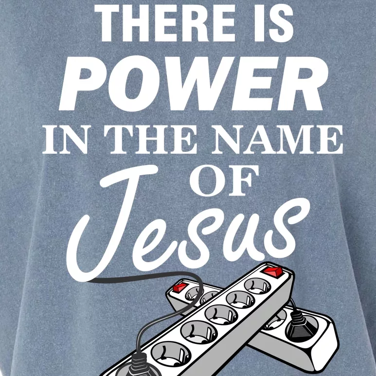 There Is Power In The Name of Jesus Garment-Dyed Women's Muscle Tee