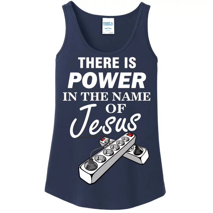 There Is Power In The Name of Jesus Ladies Essential Tank