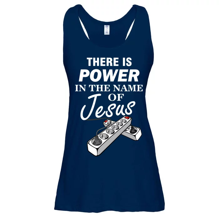 There Is Power In The Name of Jesus Ladies Essential Flowy Tank