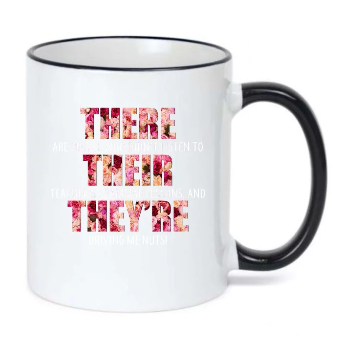 There Their They're Grammar Lessons Black Color Changing Mug