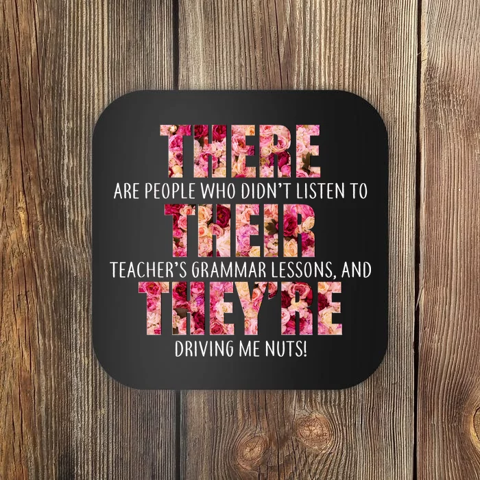 There Their They're Grammar Lessons Coaster