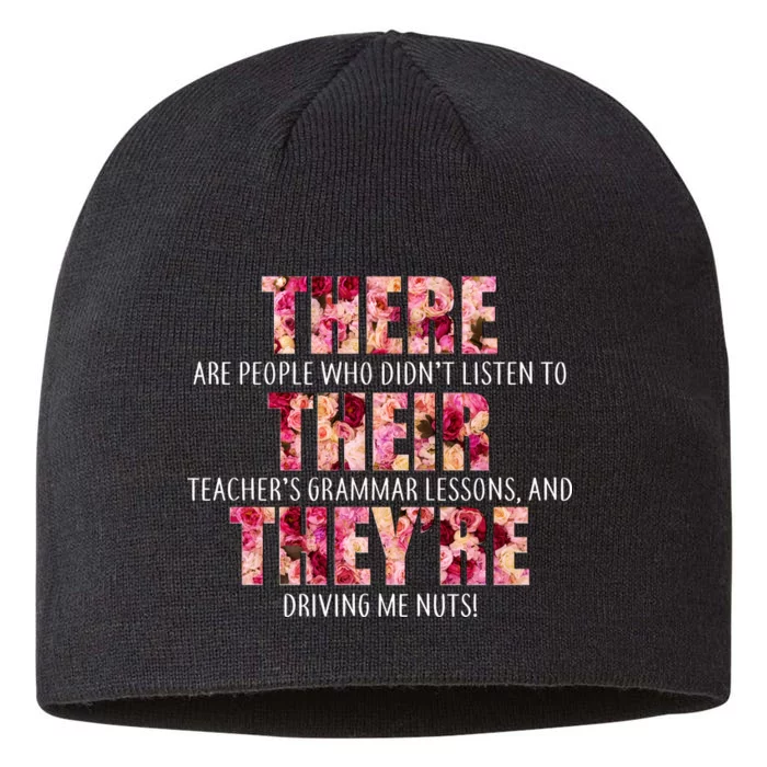 There Their They're Grammar Lessons 8 1/2in Sustainable Knit Beanie