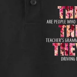 There Their They're Grammar Lessons Dry Zone Grid Performance Polo