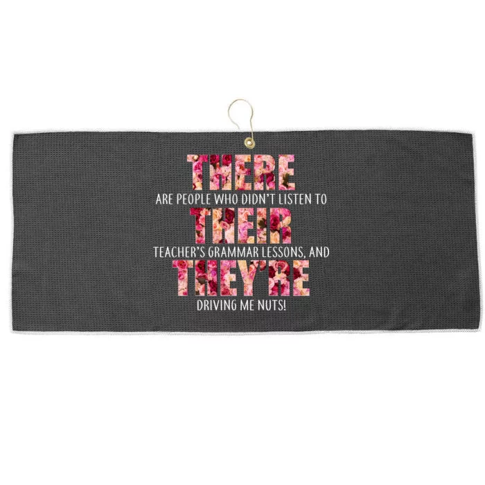 There Their They're Grammar Lessons Large Microfiber Waffle Golf Towel