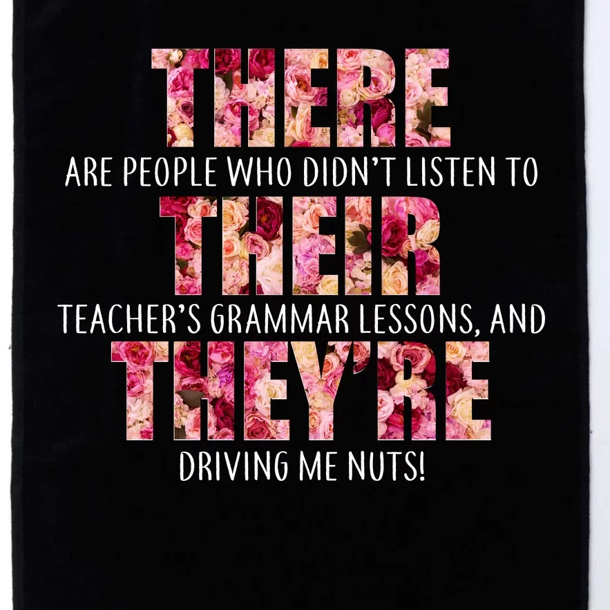 There Their They're Grammar Lessons Platinum Collection Golf Towel