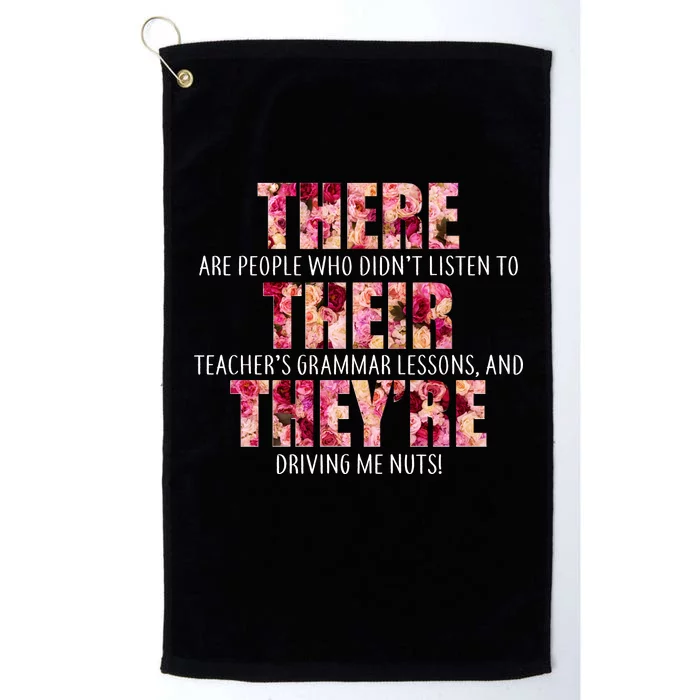 There Their They're Grammar Lessons Platinum Collection Golf Towel