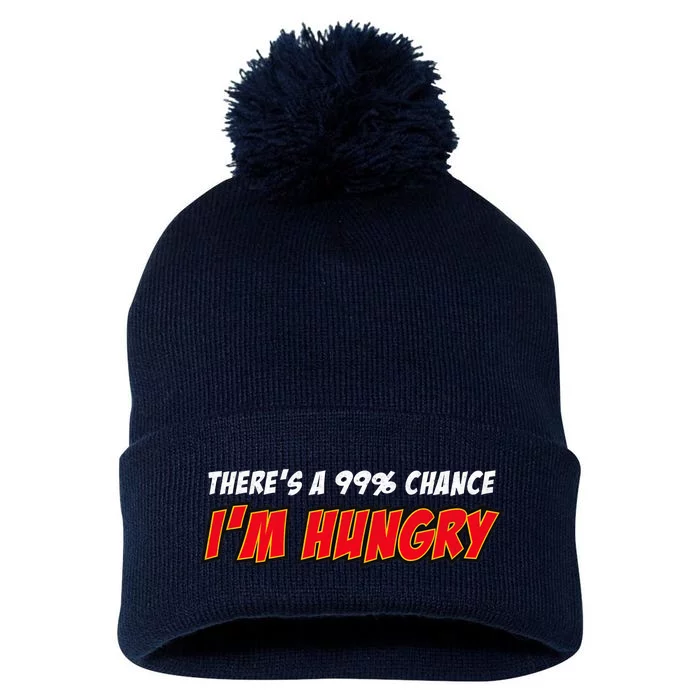 There's a 99% Chance I'm Hungry Pom Pom 12in Knit Beanie