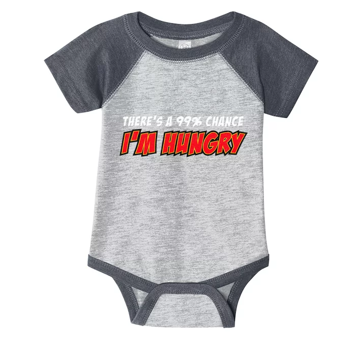 There's a 99% Chance I'm Hungry Infant Baby Jersey Bodysuit