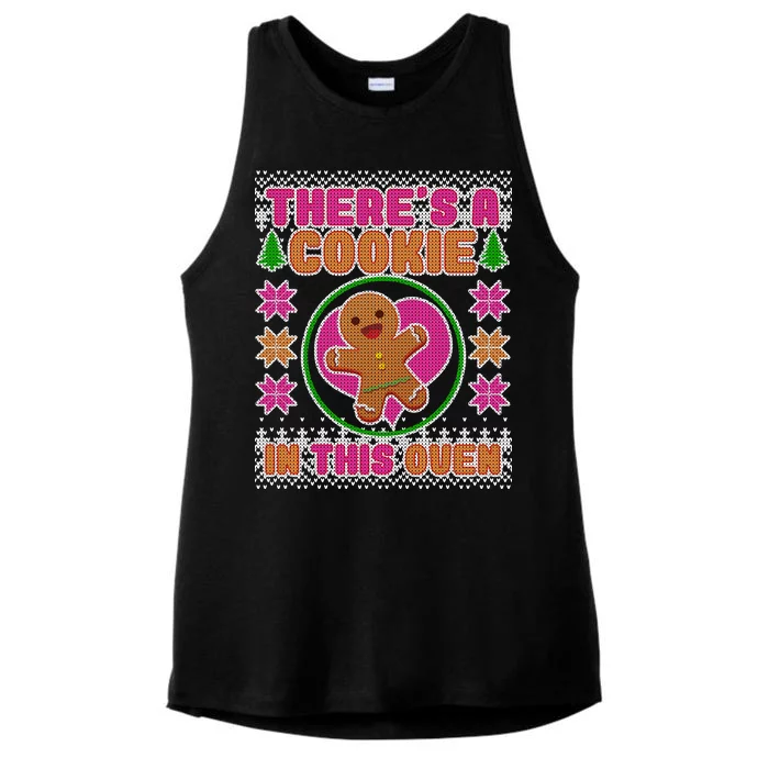 There's A Cookie In This Oven Ladies Tri-Blend Wicking Tank