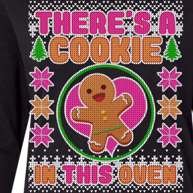 There's A Cookie In This Oven Womens Cotton Relaxed Long Sleeve T-Shirt