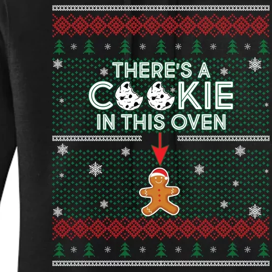 There's A Cookie In This Oven Ugly Christmas Sweater Women's Pullover Hoodie