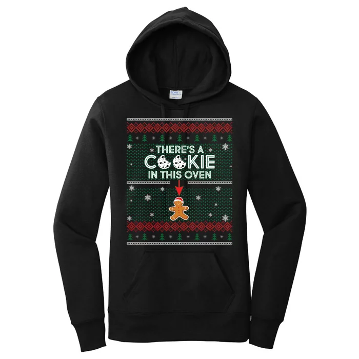 There's A Cookie In This Oven Ugly Christmas Sweater Women's Pullover Hoodie