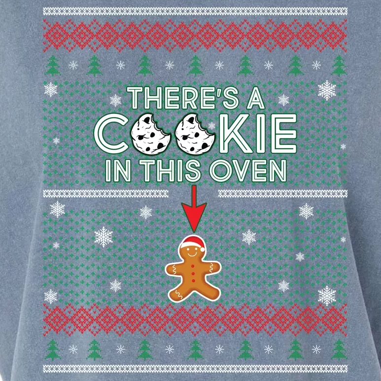 There's A Cookie In This Oven Ugly Christmas Sweater Garment-Dyed Women's Muscle Tee