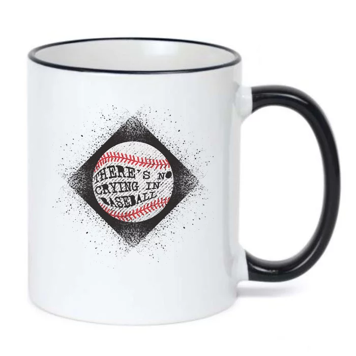 There's No Crying In Baseball Black Color Changing Mug