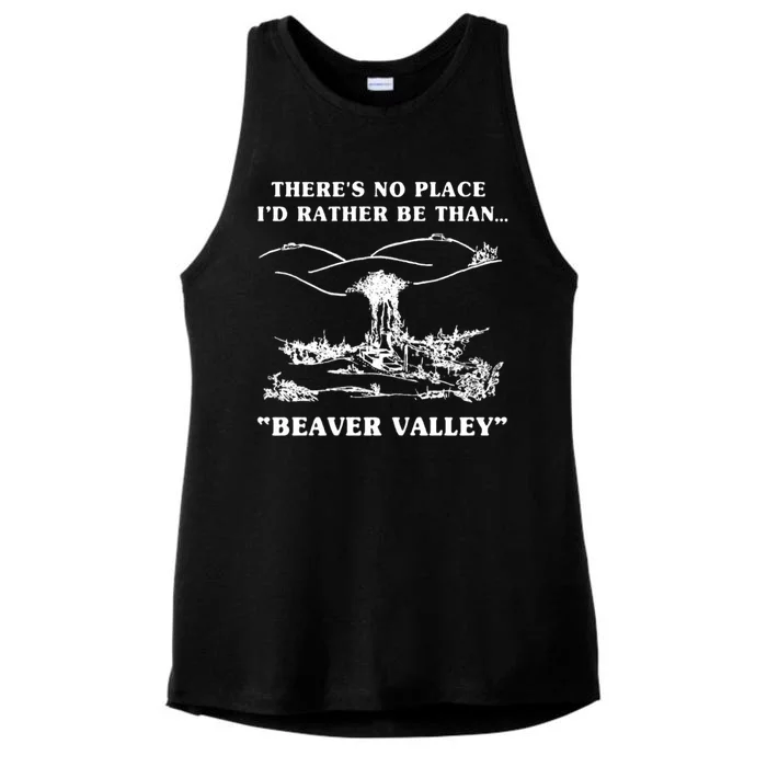 There's No Place I'd Rather Be Than Beaver Valley Ladies Tri-Blend Wicking Tank