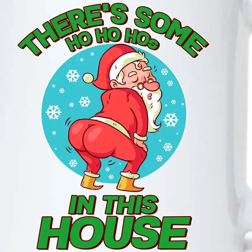 There's Some Ho Ho Hos In This House Twerking Santa Black Color Changing Mug