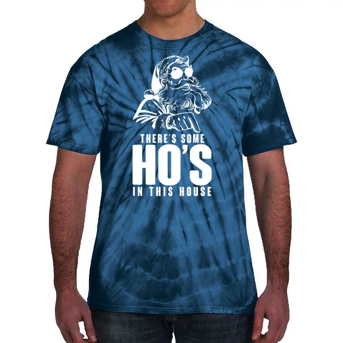 There's Some Ho's In This House Funny Vintage Christmas Tie-Dye T-Shirt