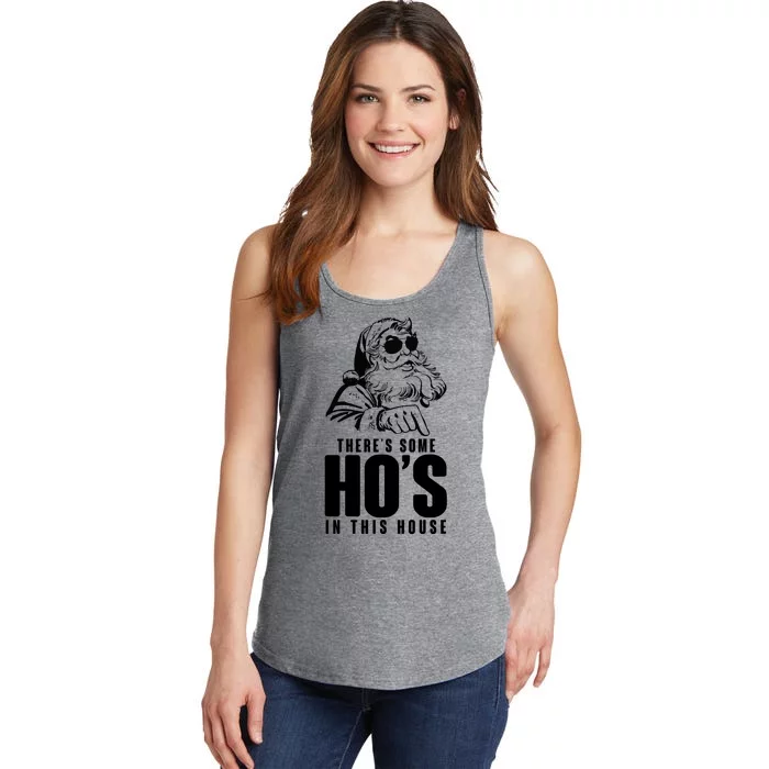 There's Some Ho's In This House Funny Vintage Christmas Ladies Essential Tank