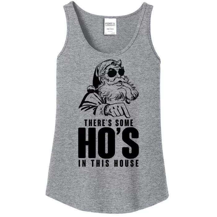 There's Some Ho's In This House Funny Vintage Christmas Ladies Essential Tank