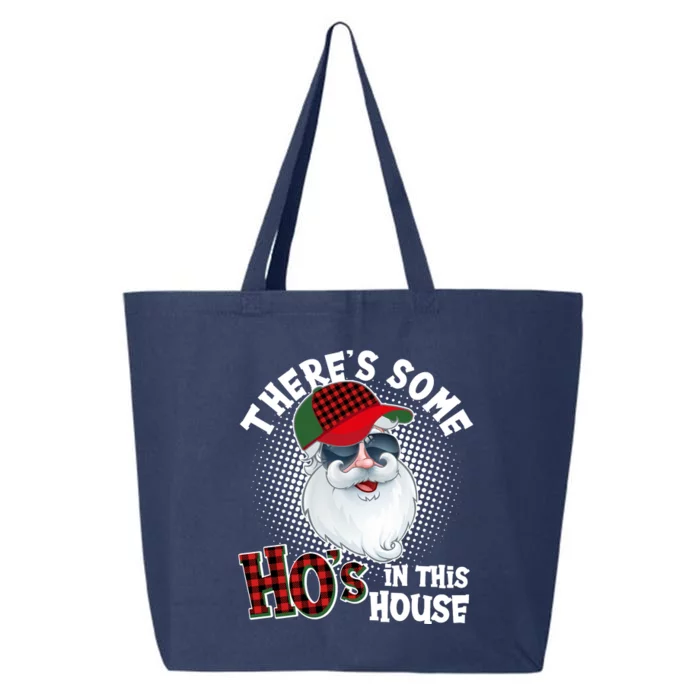 There's Some Ho's In This House Plaid Santa 25L Jumbo Tote