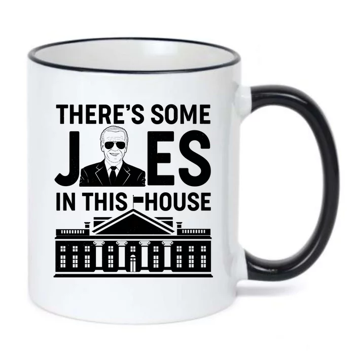 There's Some Joes In This White House President Joe Biden Black Color Changing Mug