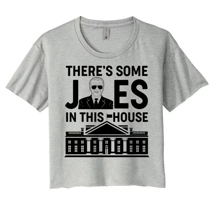 There's Some Joes In This White House President Joe Biden Women's Crop Top Tee