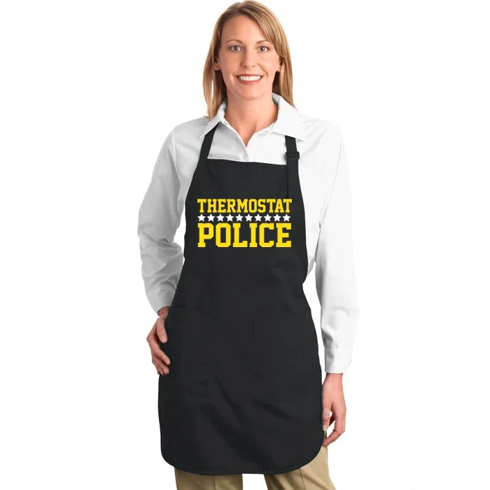 Thermostat Police Full-Length Apron With Pocket