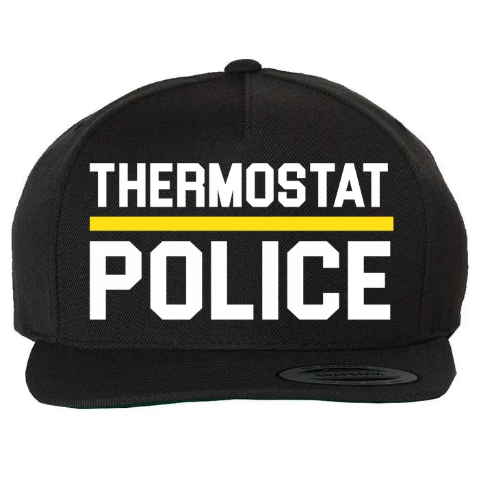 Thermostat Police Logo Wool Snapback Cap