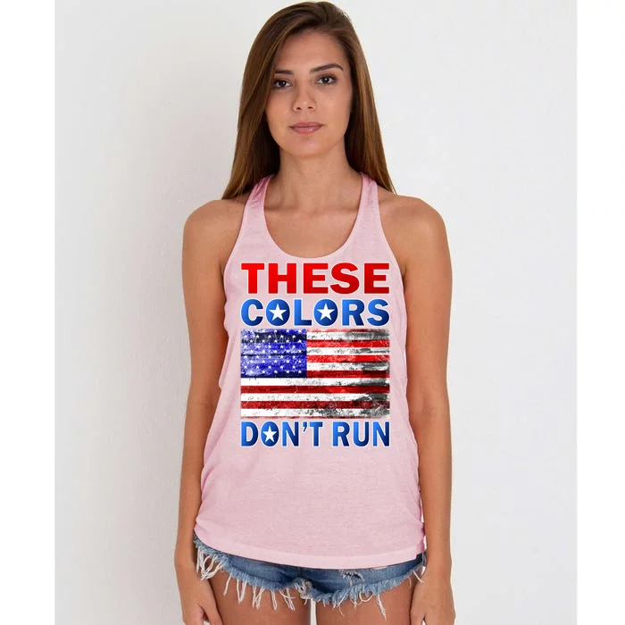 These Colors Don't Run Women's Knotted Racerback Tank