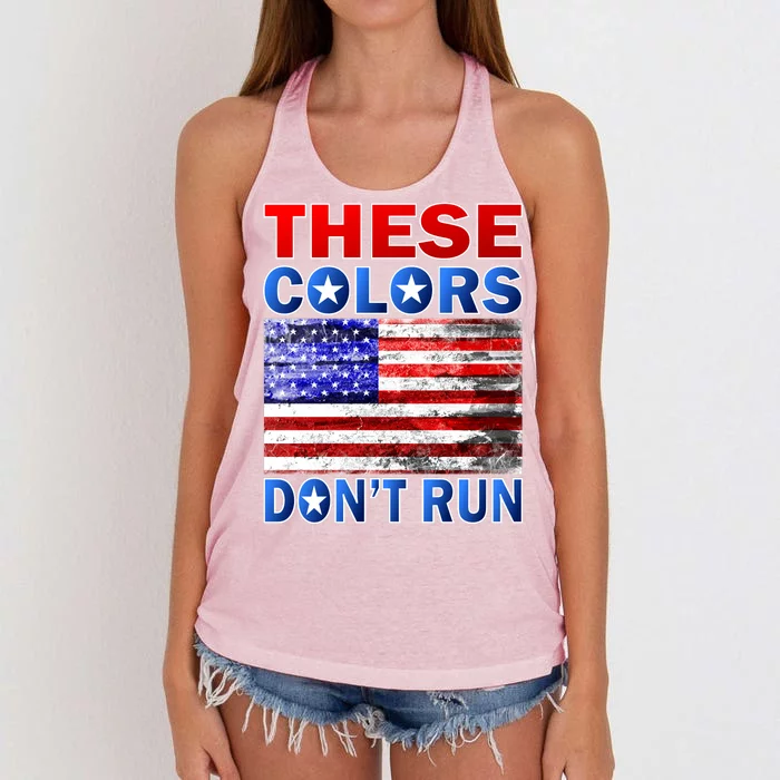 These Colors Don't Run Women's Knotted Racerback Tank