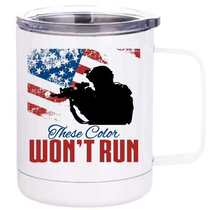 These Colors Won't Run Front & Back 12oz Stainless Steel Tumbler Cup