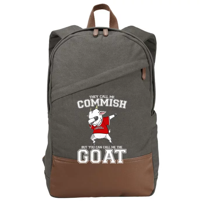 They Call Me Commish GOAT Cotton Canvas Backpack