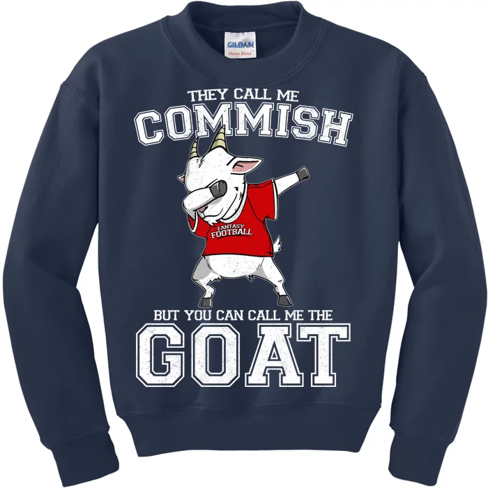 They Call Me Commish GOAT Kids Sweatshirt