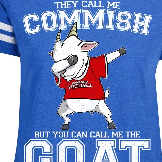 They Call Me Commish GOAT Enza Ladies Jersey Football T-Shirt