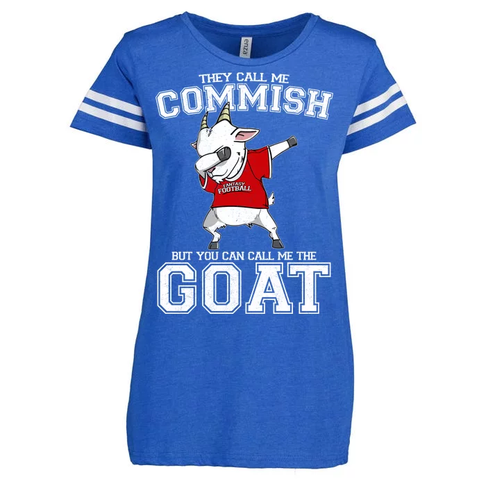 They Call Me Commish GOAT Enza Ladies Jersey Football T-Shirt