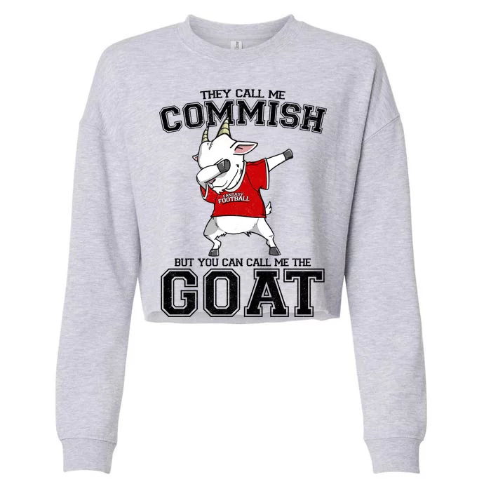 They Call Me Commish GOAT Cropped Pullover Crew