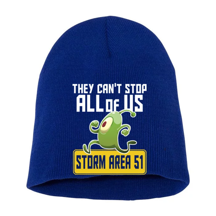 They Can't Stop Us All Storm Area 51 Alien Running Short Acrylic Beanie