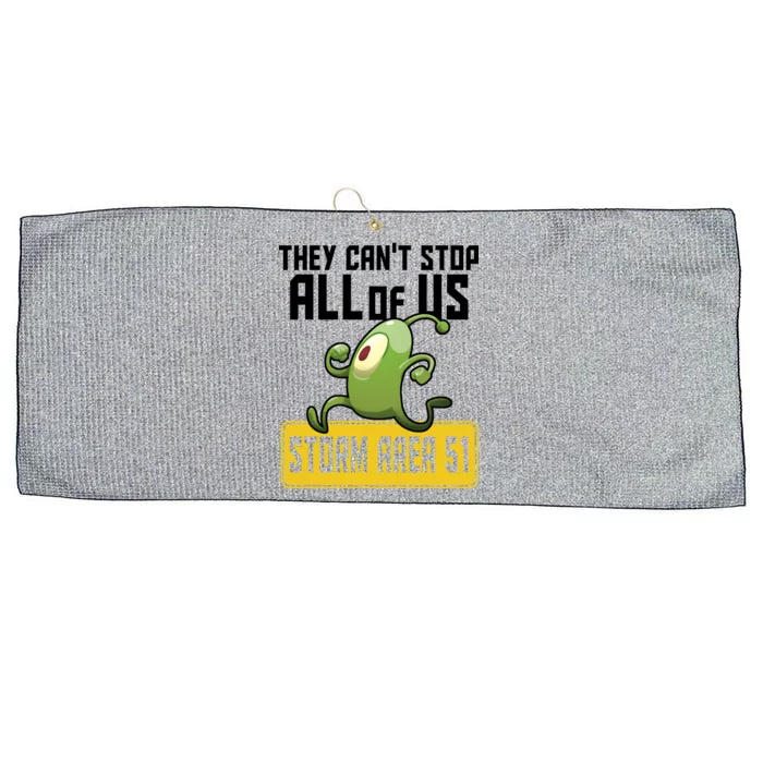 They Can't Stop Us All Storm Area 51 Alien Running Large Microfiber Waffle Golf Towel