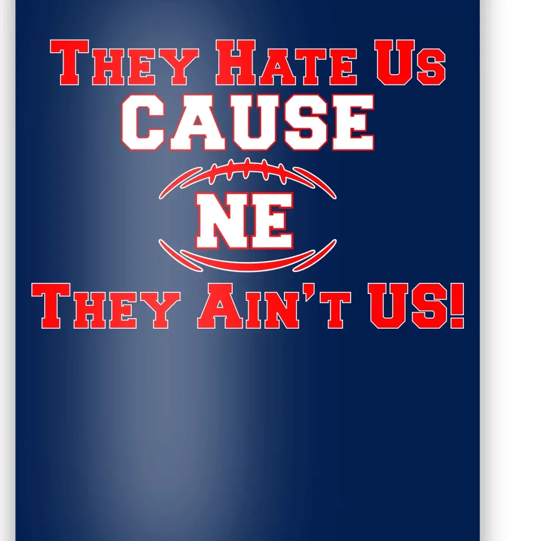 They Hate Us Cause They Aint Us NE New England Football Poster