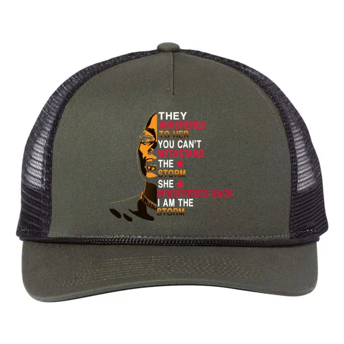 They Whispered I Am The Storm Inspiring Quote Retro Rope Trucker Hat Cap