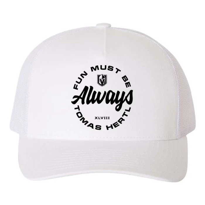 Tomas Hertl Fun Must Be Always Yupoong Adult 5-Panel Trucker Hat