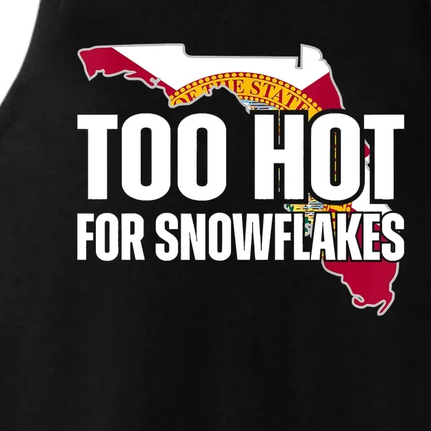 Too Hot For Snowflakes Florida Flag Map State Funny Saying Ladies Tri-Blend Wicking Tank