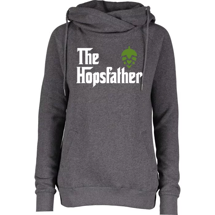 The Hops Father Funny Homebrew Gift For Dad Womens Funnel Neck Pullover Hood