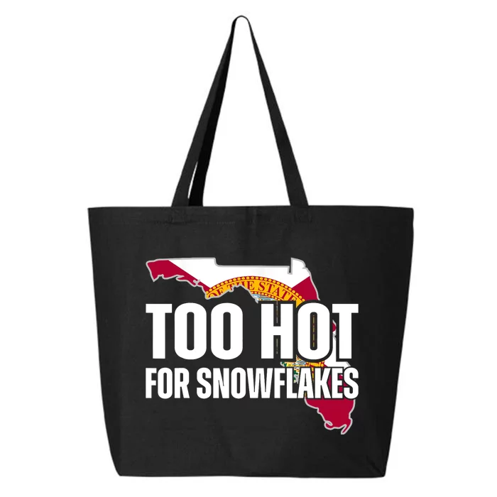 Too Hot For Snowflakes Florida Flag Map State Funny Saying 25L Jumbo Tote