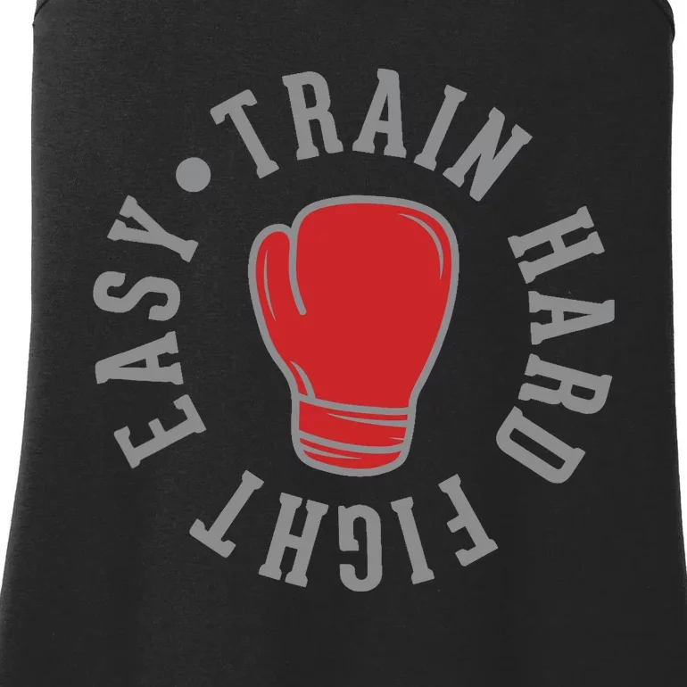 Train Hard Fight Easy Ladies Essential Tank