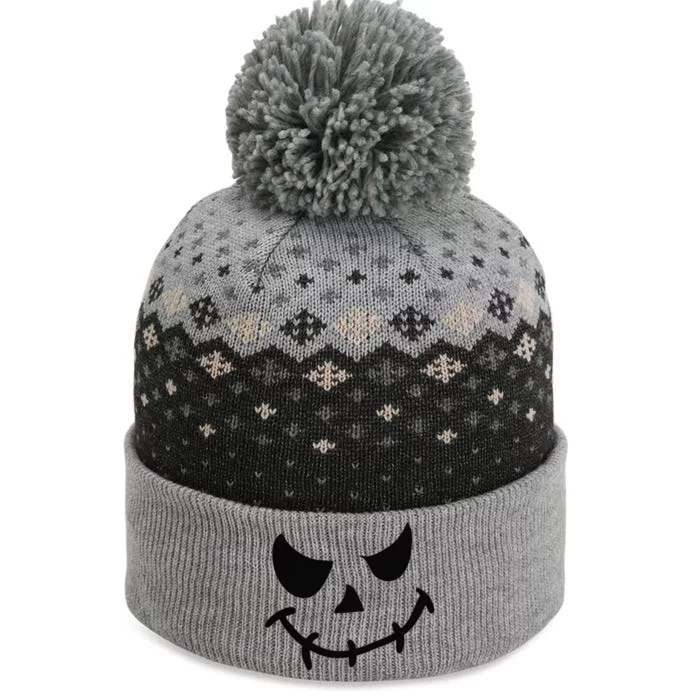 The Haunting Face Of Terror. Halloween The Baniff Cuffed Pom Beanie