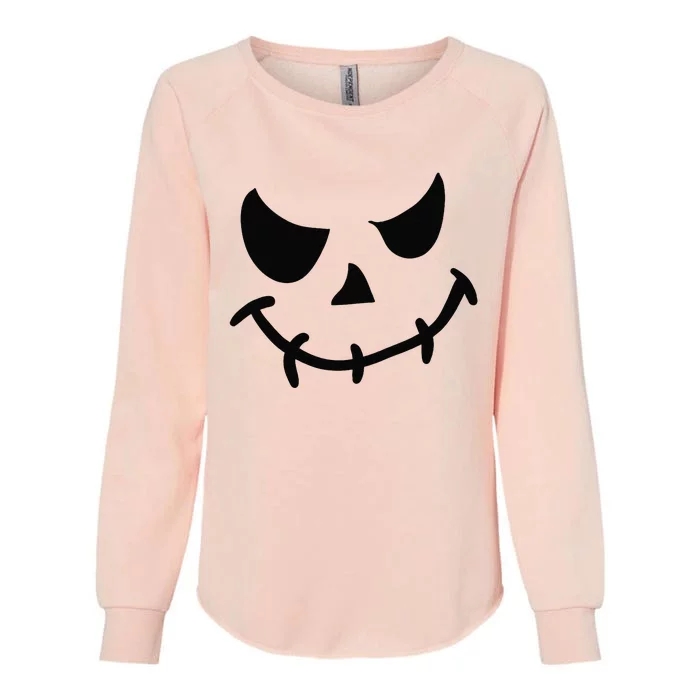 The Haunting Face Of Terror. Halloween Womens California Wash Sweatshirt