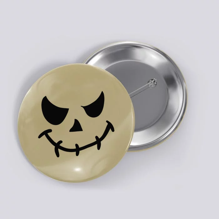 The Haunting Face Of Terror. Halloween Button