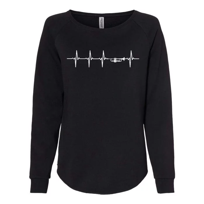 Trumpet Heartbeat For Trumpeters Womens California Wash Sweatshirt